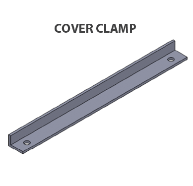 Cable tray-Cover clamp