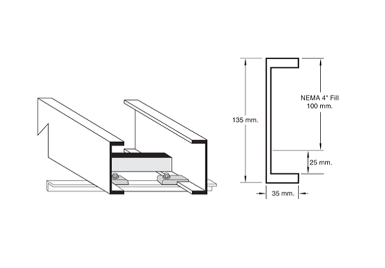 FRP straight cable ladder cable tray