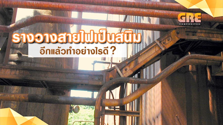 รางแลดเดอร์ รางวางสายไฟเป็นสนิม