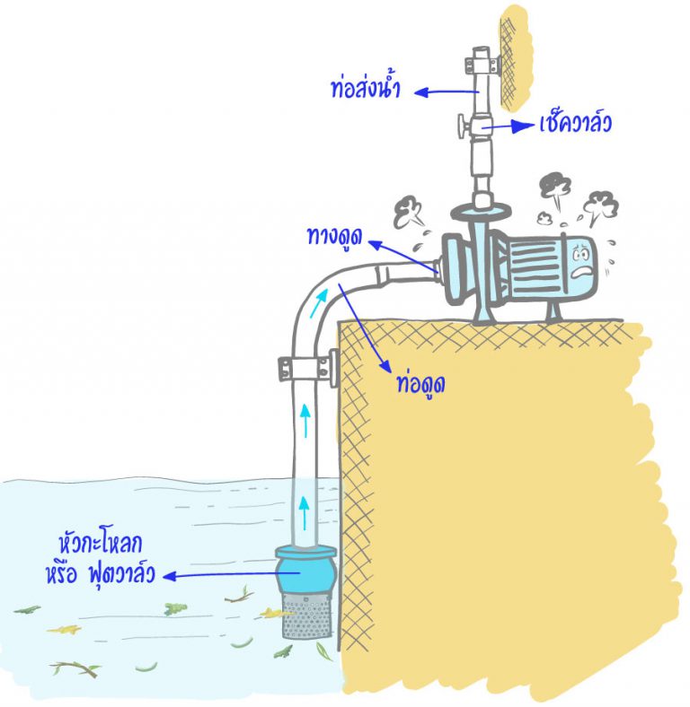 ปั๋มดูดน้ำไม่ขึ้น_FootValve